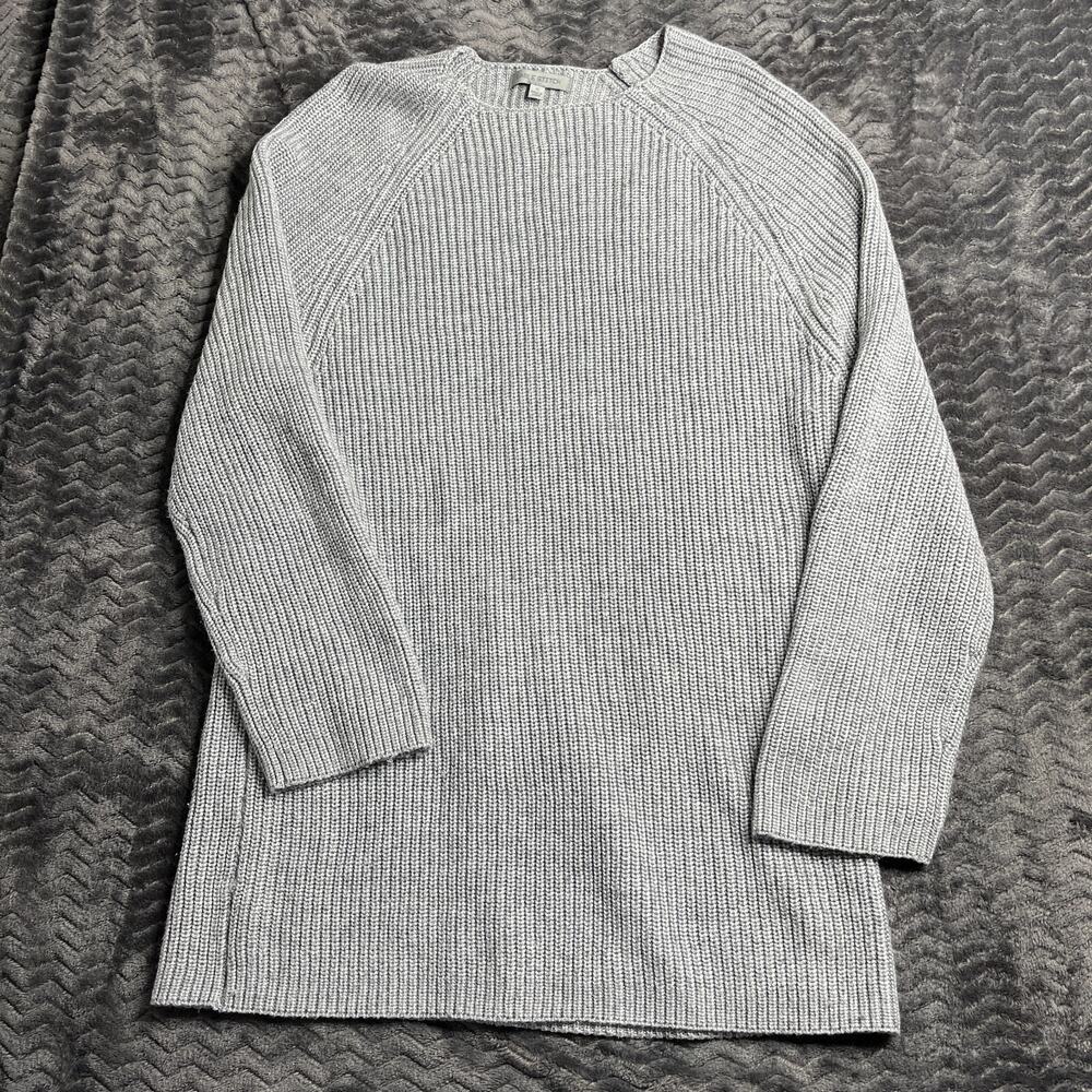 Cable Stitch Gray Cable Long Sweater Tunic Dress Small Top